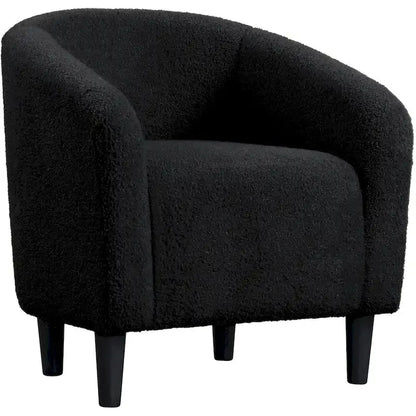 Yaheetech Barrel Accent Chair  Upholstered Club-Style Armchair for Living Spaces