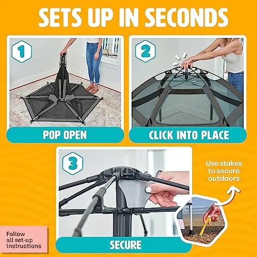 POP  N GO Premium Indoor and Outdoor Baby Playpen   Portable, Lightweight