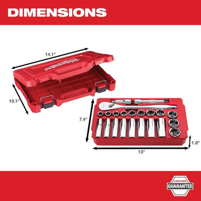 22-Piece 1/2 in. Drive SAE Ratchet & Socket Mechanics Tool Set