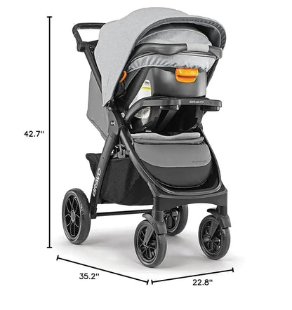 Chicco Bravo Primo Travel System Featuring Keyfit 35 Infant Car Seat  Complete Stroller + Carrier Combo