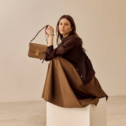 Mini Monceau - Cuir Box Taupe