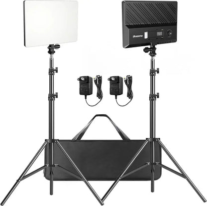 D50 LED Bi-Color Video Light Panel — 15.4-Inch, 45W, Dimmable 3000K8000K, CRI 96+ for Streaming, Film, and Studio Use