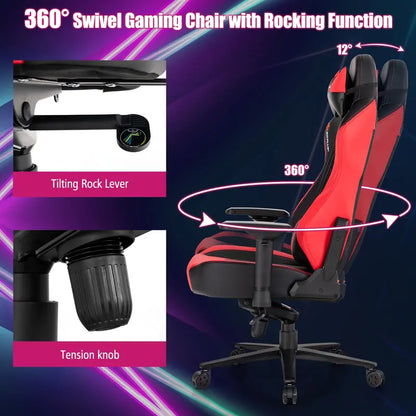 Ergonomic Gaming Chair  360° Swivel, 4D Armrests, Adjustable Recline, and Tension Control