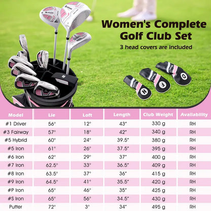 Women’s 11-Piece Golf Club Set with Oversized 460cc Driver