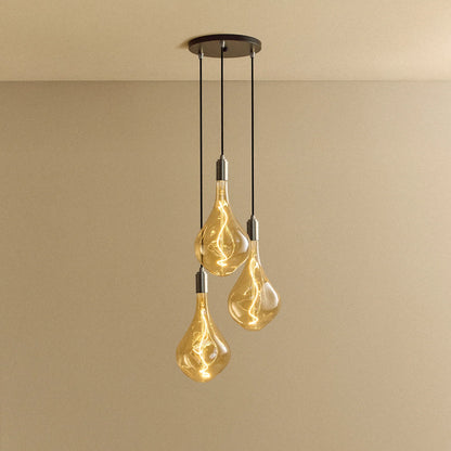 Triple Pendant in Stainless Steel + Voronoi III