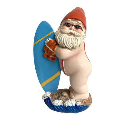 Charming Playful Gnome Figurine  Whimsical Outdoor Decoration