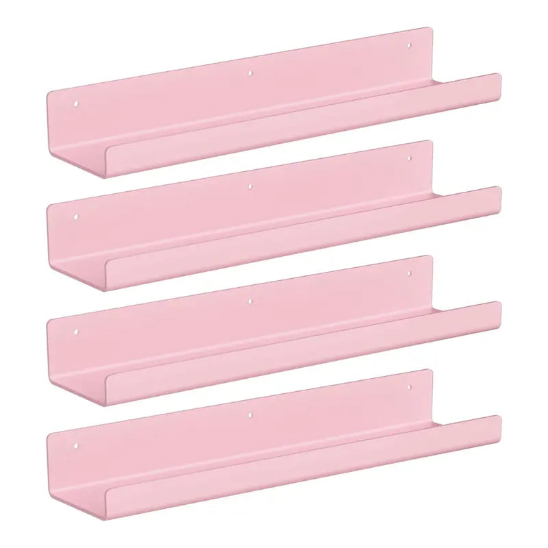 15-Inch Acrylic Floating Wall Shelves  Modern Bathroom Organizer Set