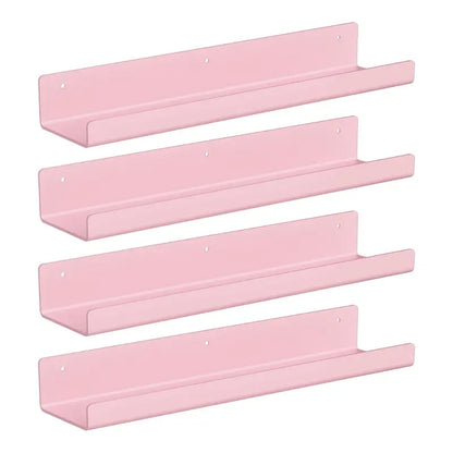 15-Inch Acrylic Floating Wall Shelves  Modern Bathroom Organizer Set