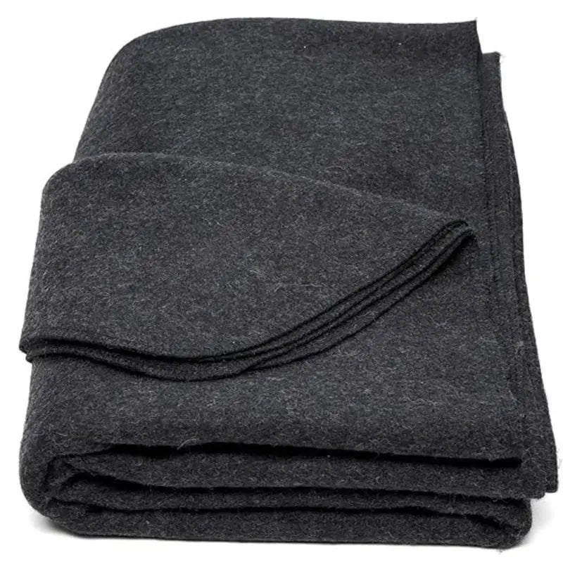 Wool-Blend Travel Blanket (64″ x 88″)  Compact, Warm Throw for Camping & On-the-Go Use