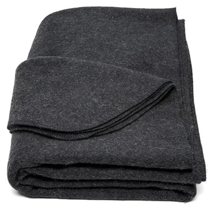 Wool-Blend Travel Blanket (64″ x 88″)  Compact, Warm Throw for Camping & On-the-Go Use