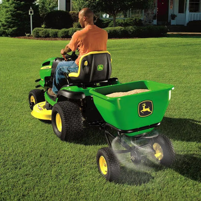 John Deere 175-Pound Tow-Behind Broadcast Spreader for Lawn and Garden Use