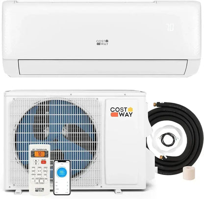 COSTWAY 12,000 BTU Mini-Split AC/Heater  20 SEER2, 115V Ductless Wall-Mount System