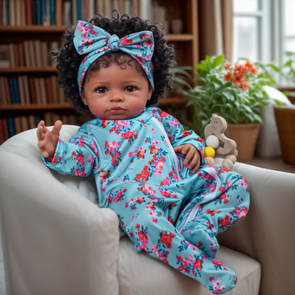 JIZHI 20″ Realistic Reborn Baby Doll, Lifelike Vinyl Girl with Clothes & Accessories, Ages 3+