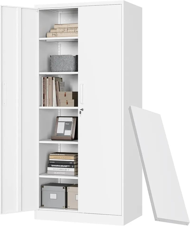 Locking Steel Garage Locker — 72-Inch Tall Tool Storage Cabinet