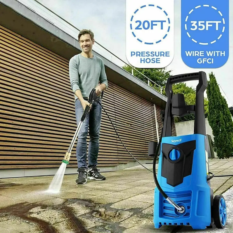 Suyncll 3000 PSI Electric Pressure Washer  2.4 GPM High-Performance Cleaning System