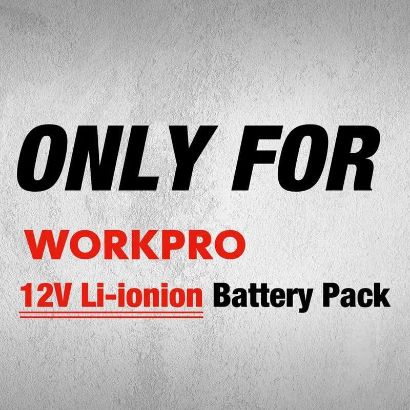 WORKPRO 12V Li-ion Battery Charger Compatible with Select Models (W123015A, W123016AE, W121037AH, etc.)