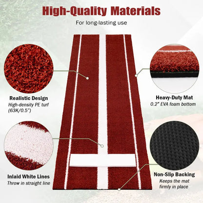 10′ x 3′ Indoor/Outdoor Softball Pitching Practice Mat
