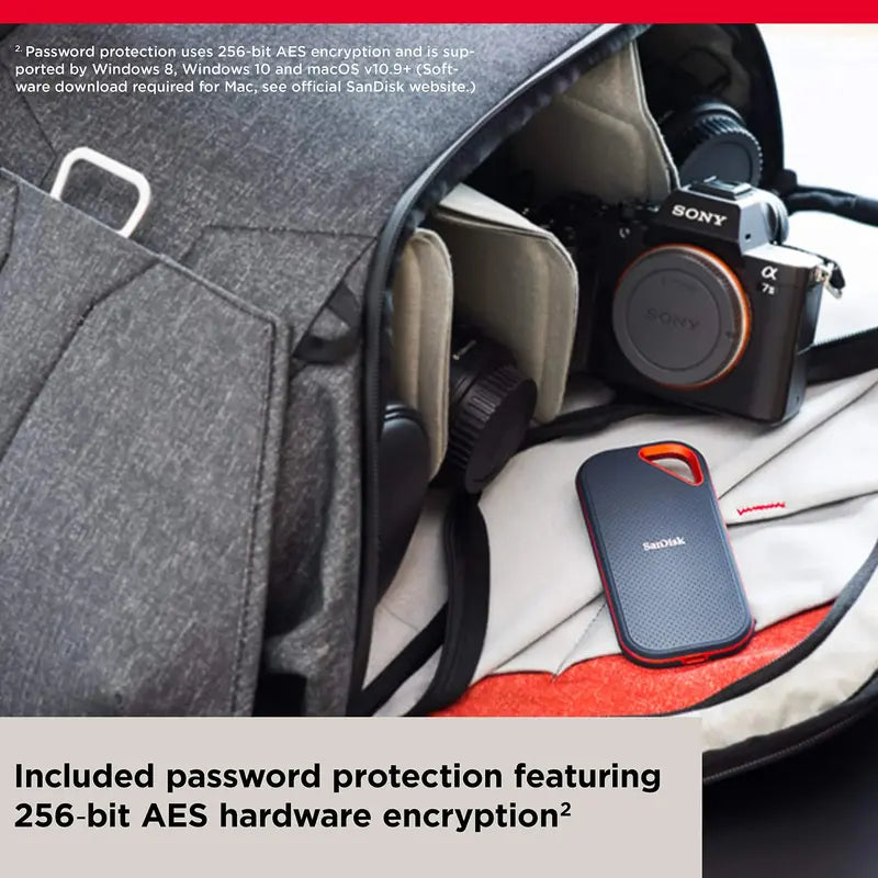 SanDisk 1TB Extreme PRO Portable SSD  Up to 2000 MB/s Transfer Speed