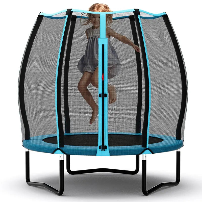 55-Inch ASTM-Certified Kids’ Trampoline — Enclosed Mini Bouncer for Toddlers & Preschoolers