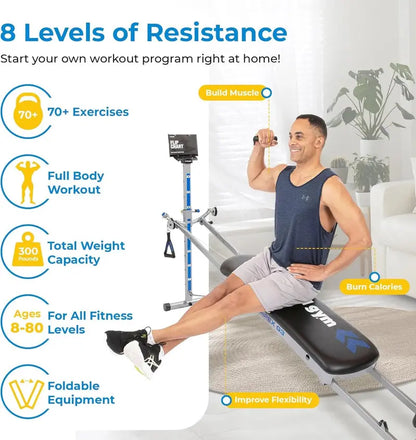 Total Gym APEX Home Fitness System  Space-Saving Full-Body Workout Station with Adjustable Resistance