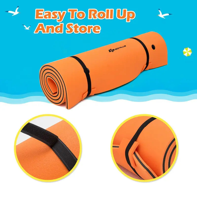 Extra-Large Floating Water Pad  Tear-Resistant XPE Foam Mat (18′ x 6′ or 12′ x 6′)