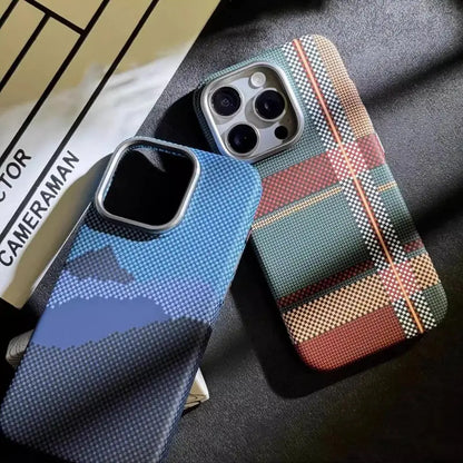 MagSafe-Compatible iPhone Case with Alloy Mount Bracket & 3D Texture Relief