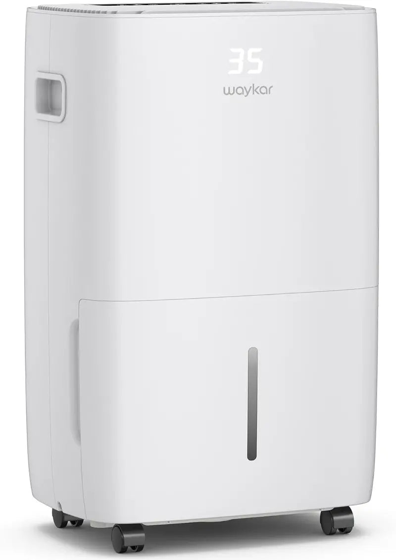 Waykar 2,000 Sq. Ft. Dehumidifier  Auto/Manual Drain Options, 0.66-Gallon Tank, Compact Design for Home & Basement Use