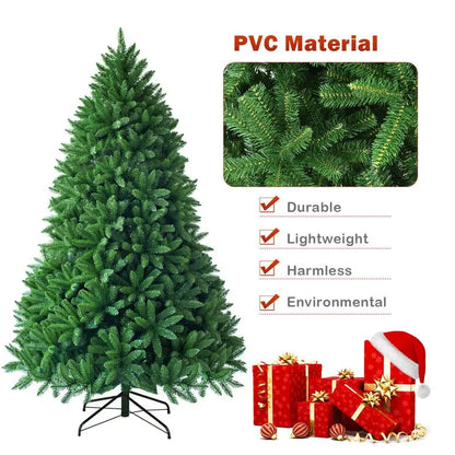 6-Foot Unlit Artificial Christmas Tree  Realistic Fir Silhouette