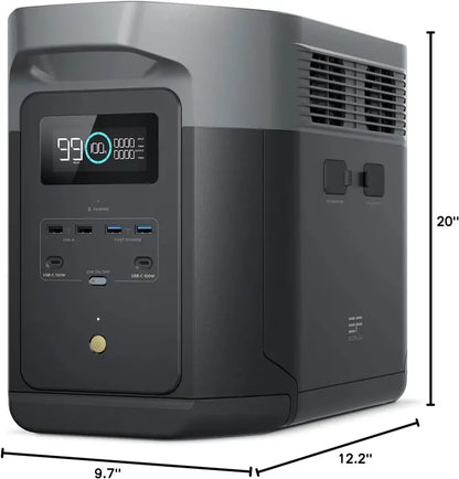 EcoFlow Delta 2 Max Portable Power Station  2400W Solar Generator