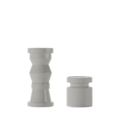 Set de 2 bougeoirs en bois design coloris cr me Antalya