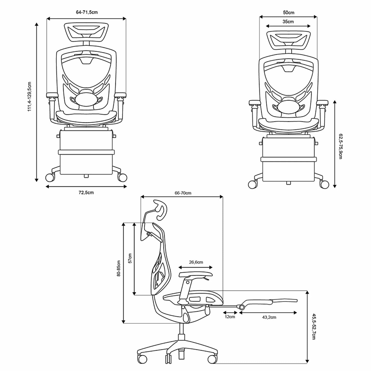 Chaise ergonomique de bureau haut-de-gamme - NOVA en maille