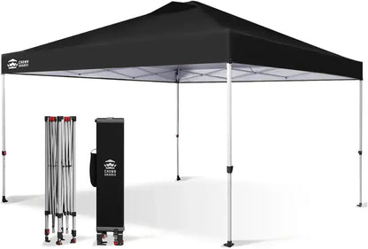 10×10 One-Click Pop-Up Awning  Silver-Coated Sunshade Canopy for Beach, Picnic & Outdoor Events