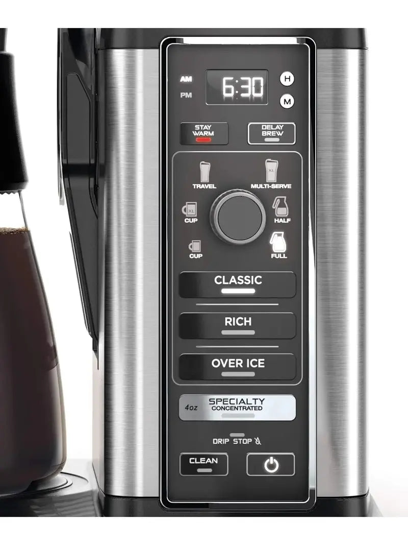 Ninja CM401 10-Cup Coffee Maker  4-Brew Style Machine with Frother, Glass Carafe, and Built-in Reservoir