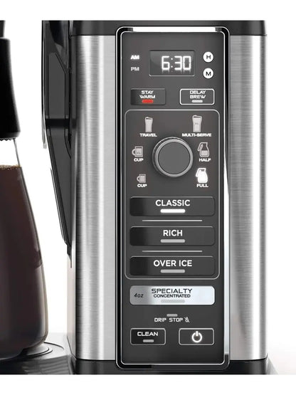 Ninja CM401 10-Cup Coffee Maker  4-Brew Style Machine with Frother, Glass Carafe, and Built-in Reservoir
