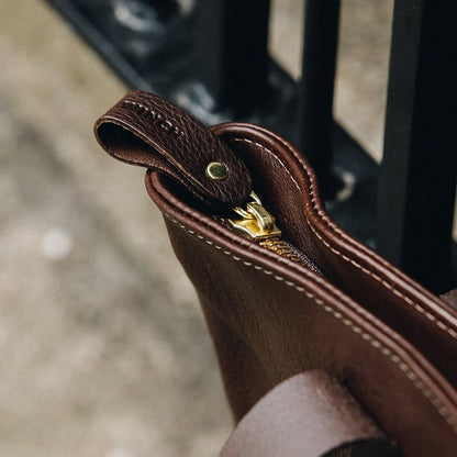 Leather Tote - Brown