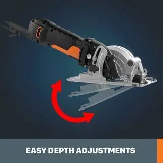 Worx WorxSaw WX439L 4.5 Amp Compact Circular Saw, 4-1/2″ Blade, One-Hand Operation