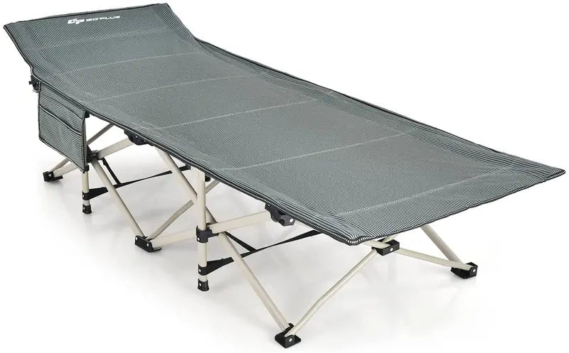 Extra-Wide Folding Camping Cot  Reinforced 28.5-Inch Wide Cot Supporting Up to 882 LB