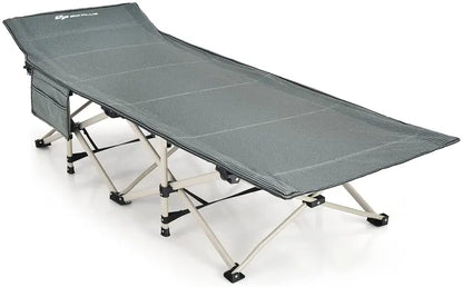 Extra-Wide Folding Camping Cot  Reinforced 28.5-Inch Wide Cot Supporting Up to 882 LB