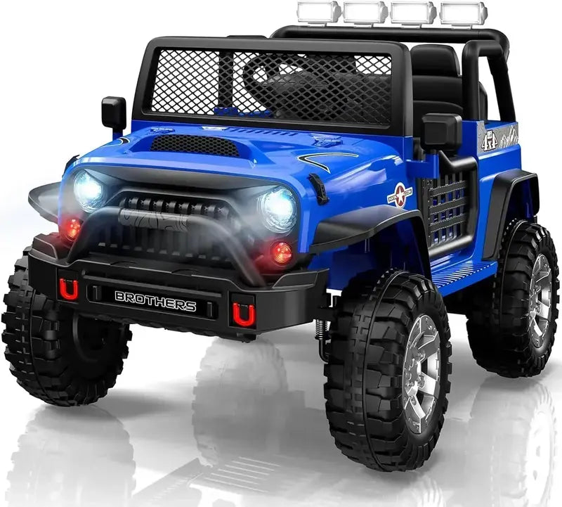 L8 12V Two-Seater Kids’ Ride-On Car  Remote-Controlled Electric Vehicle with 4-Wheel Suspension & Bluetooth Speaker