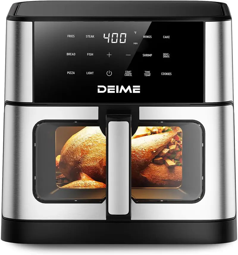 DEIME 10.2QT High-Capacity Oil-Free Air Fryer Oven  1700W Large Convection Cooking System