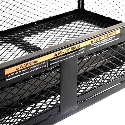 Heavy-Duty Steel ATV Front Basket Rack with Mesh Platform