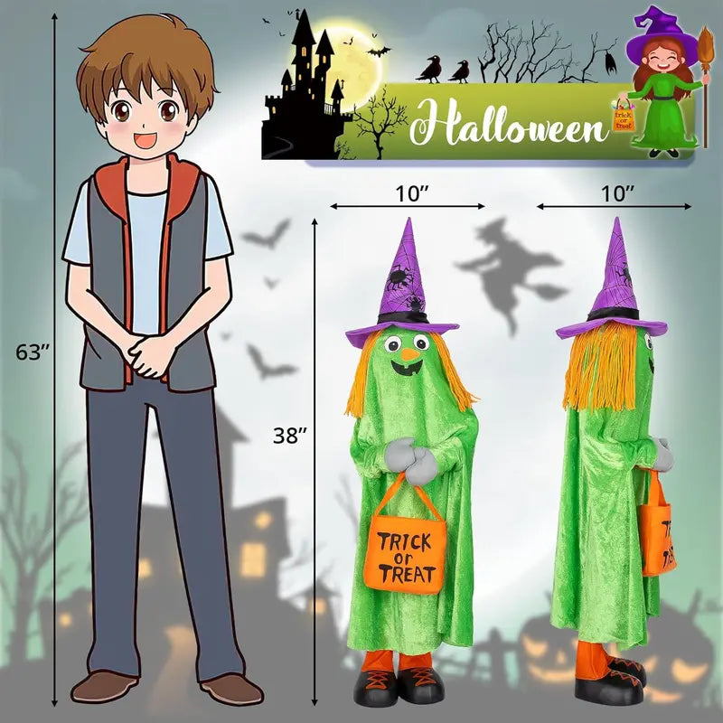 Halloween Porch Decor: 4-Pack Glow-in-the-Dark Jack-O’-Lanterns for Trick-or-Treating