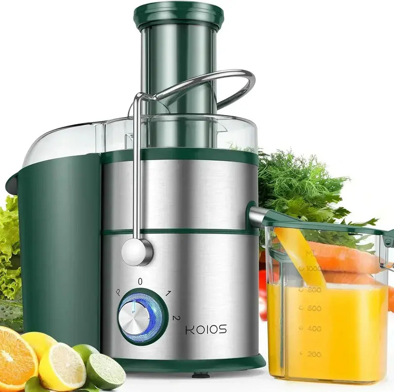 KOIOS 1300W High-Speed Centrifugal Juicer Featuring 3-Inch Wide Feed Chute & Titanium-Infused Filter