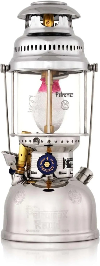 HK500 Pressurized Lantern  500 Candlepower, 1 Quart Kerosene Tank, Hand Assembled 400W Lamp, Polished Brass-Chrome for Home & Camping