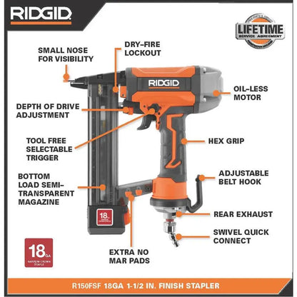 6-Gallon Electric Pancake Air Compressor Kit  Includes Brad Nailer, Finish Nailer & Stapler