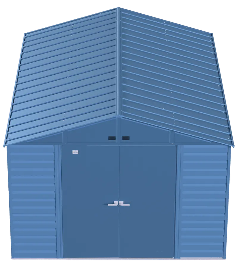 Select Steel 10 ft. x 14 ft. Premium Steel Storage Shed  Durable Blue-Grey Galvanized Construction