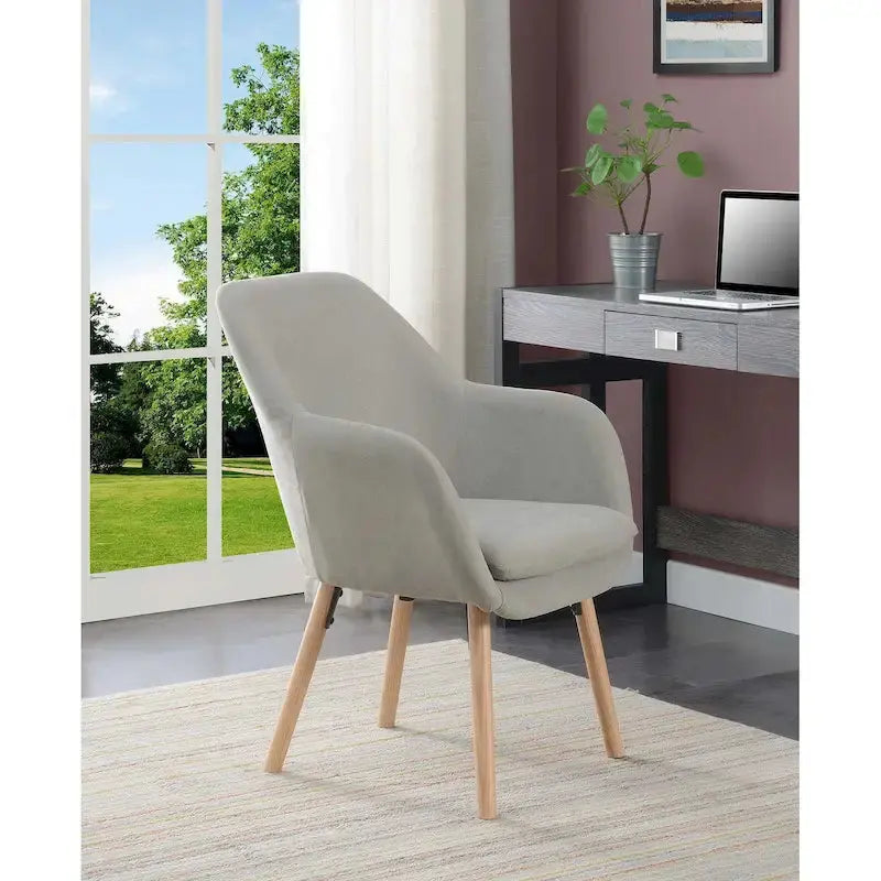 Convenience Concepts Charlotte Wingback Accent Chair  Upholstered Armchair with Tailored Design