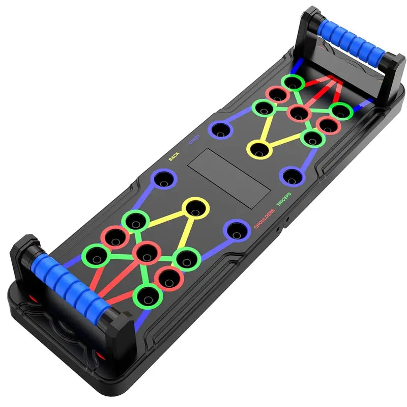 Color-Coded Adjustable Push-Up Board for Multi-Angle Home Fitness Training