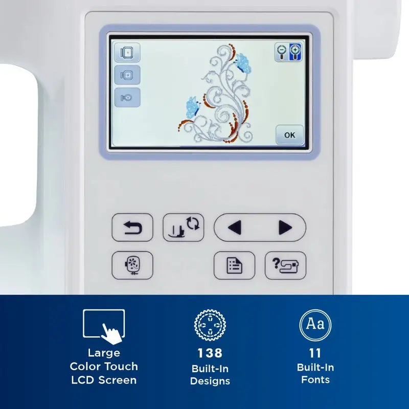 Brother SE600 Computerized Embroidery and Sewing Machine  5″ x 7″ Hoop Area, Full-Color LCD Interface