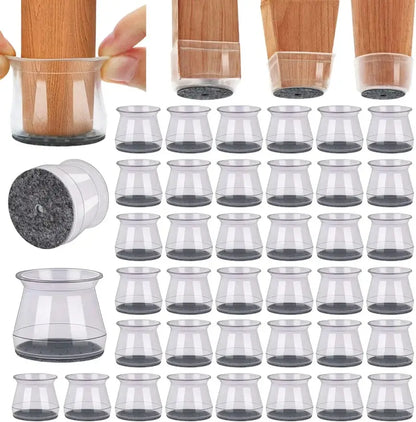 BUMACO 40-Pack Silicone Chair Leg Protectors  Floor-Safe Non-Slip Covers for Hardwood, Tile & Laminate Surfaces